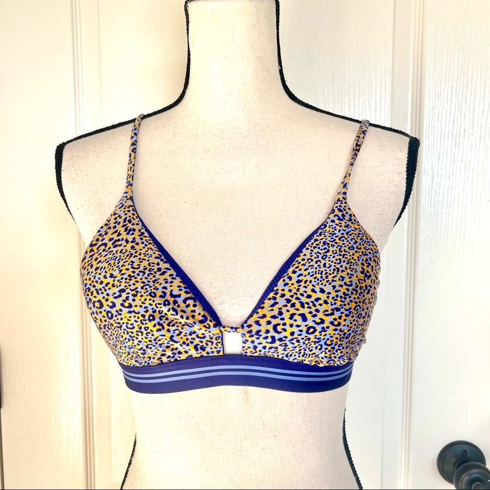 SEAFOLLY Spirit Animal Reversible Leopard Print Bikini Top—SZ. 12